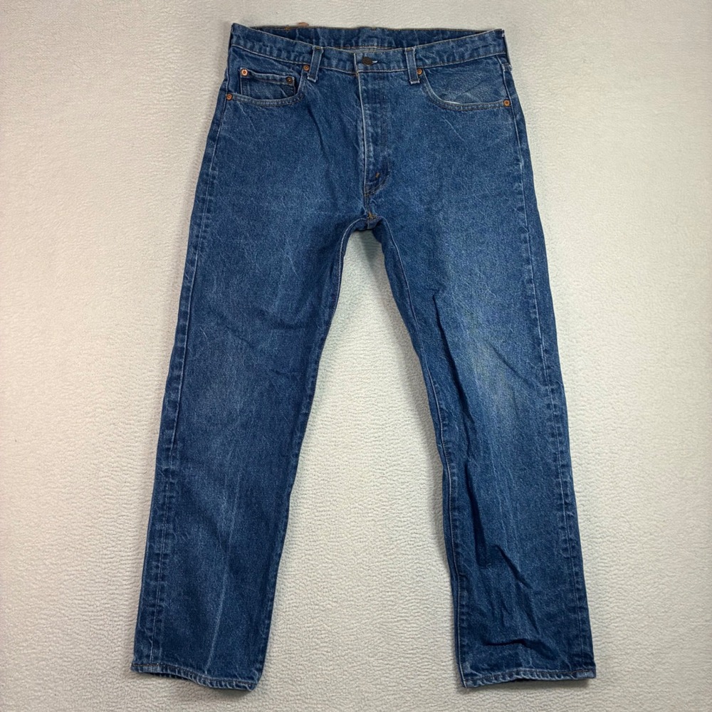 Vintage Levis 505 0217 Jeans Men 36x29 Blue Faded Big E Made USA 70s